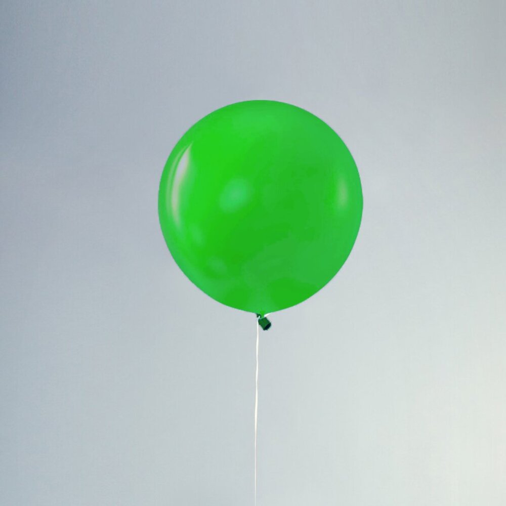 2PC GIANT JUMBO 36"(90cm) LATEX ROUND BALLOONS — GREEN